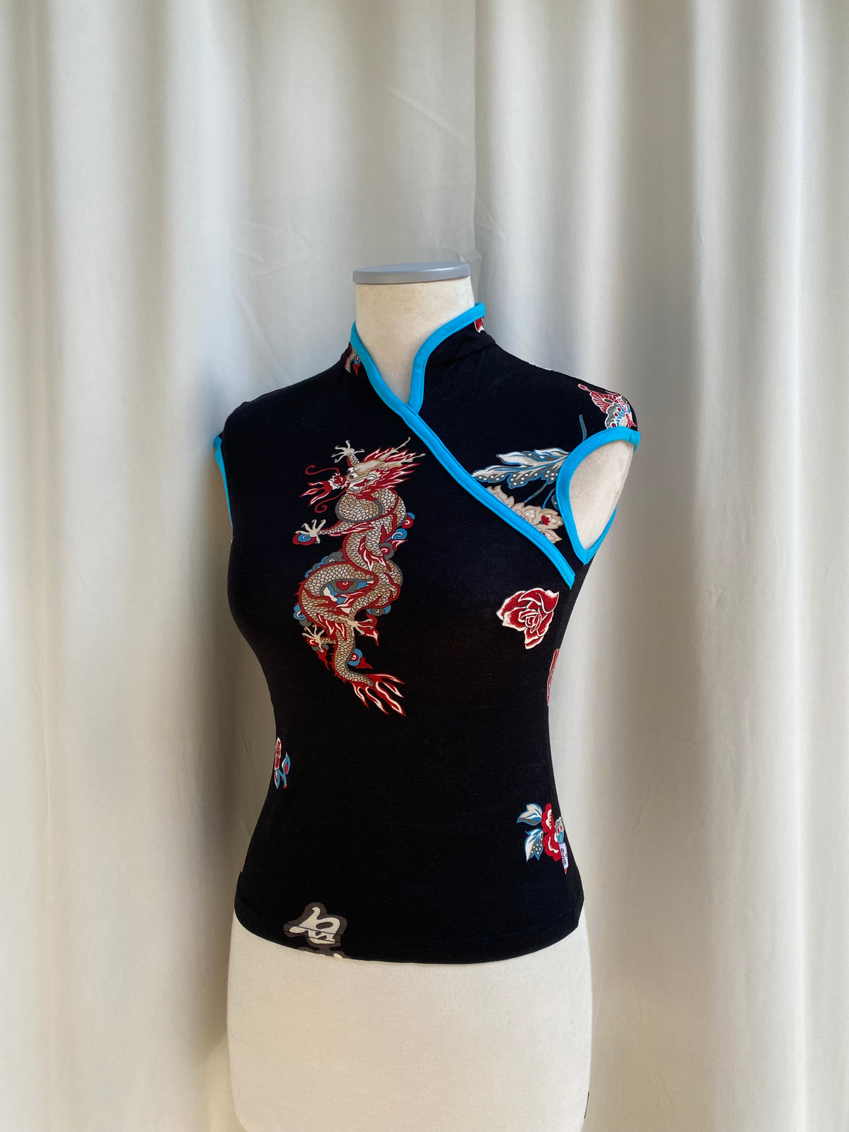 Bsb black qipao top