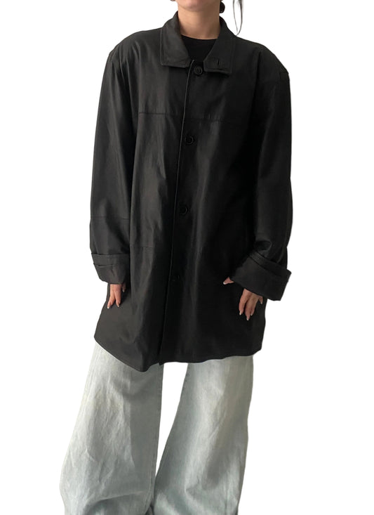 Vintage lightweight genuine leather jacket