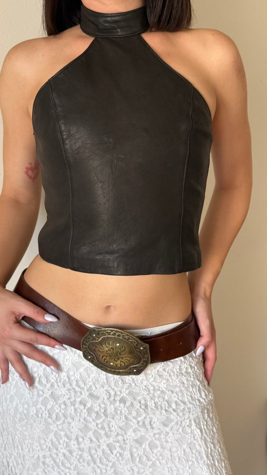 Real leather vintage belt