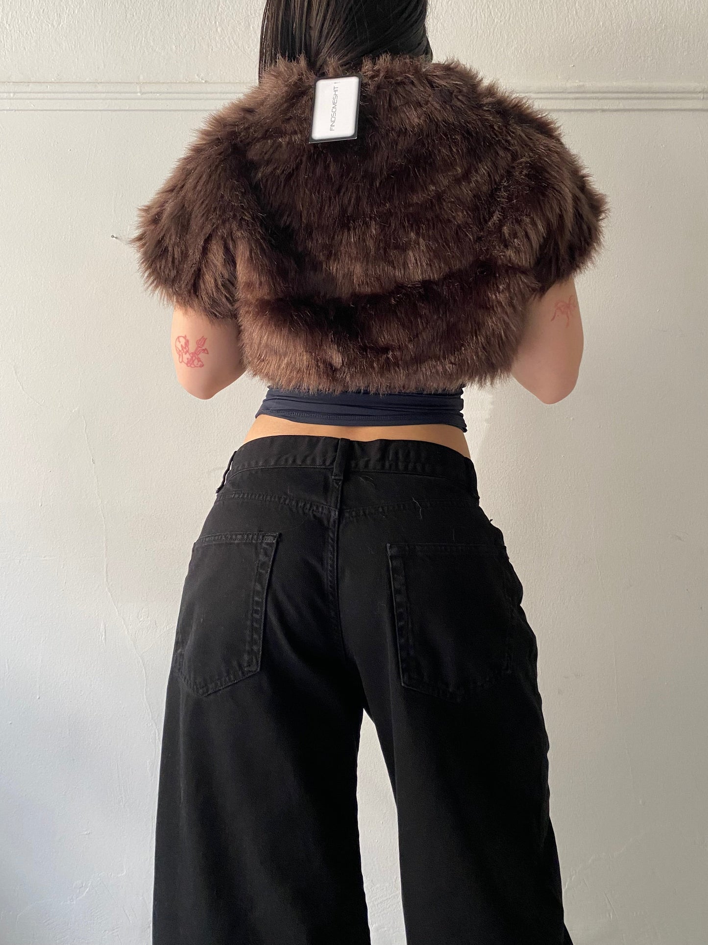 Brown Faux Fur Bolero