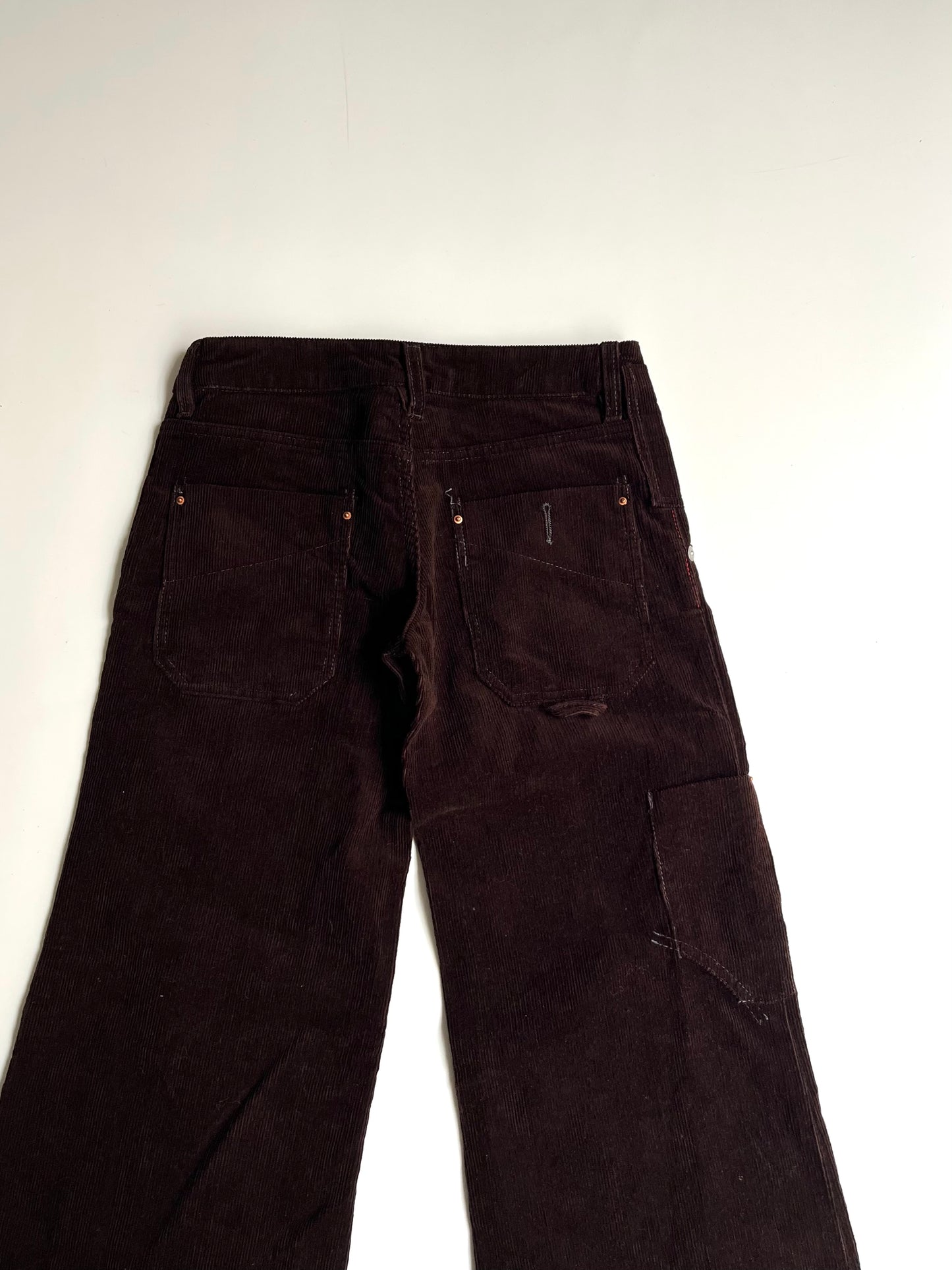 Deadstock brown corduroy cargo pants