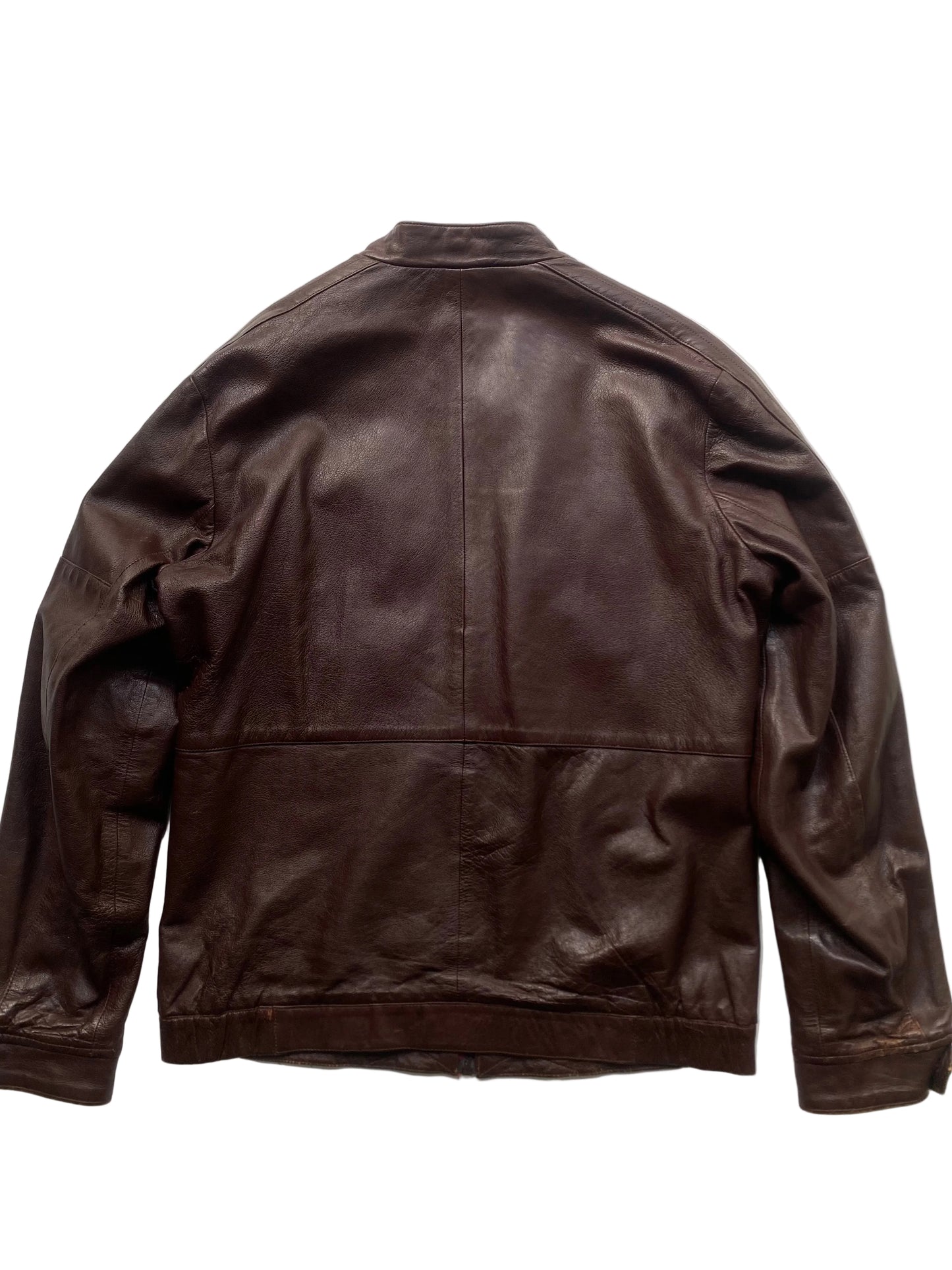 Dark brown/burgundy leather jacket