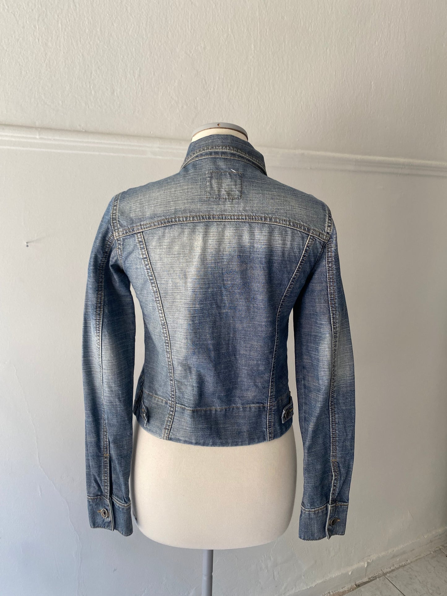 Y2k denim zip up jacket