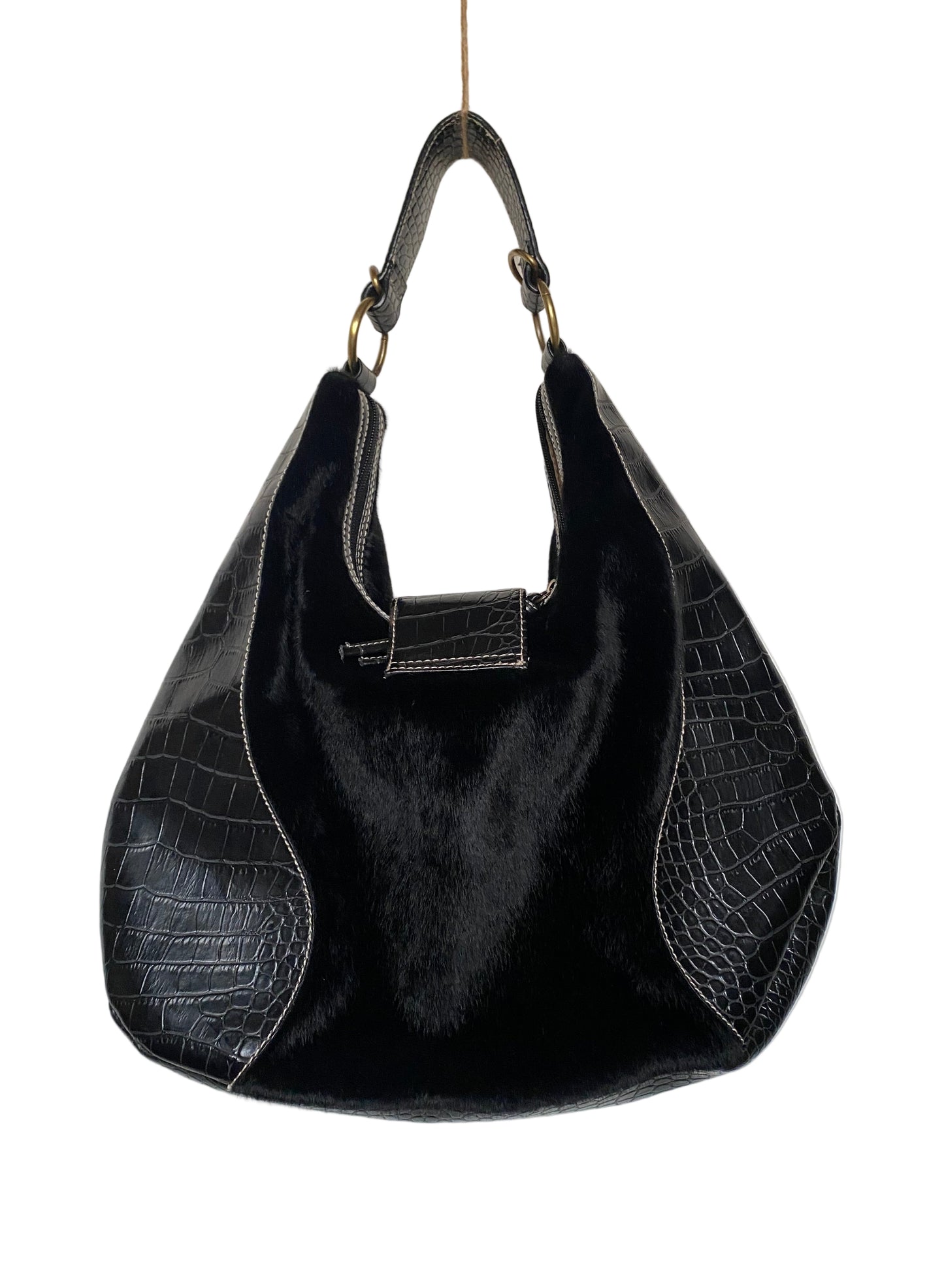 Y2K black shoulder bag