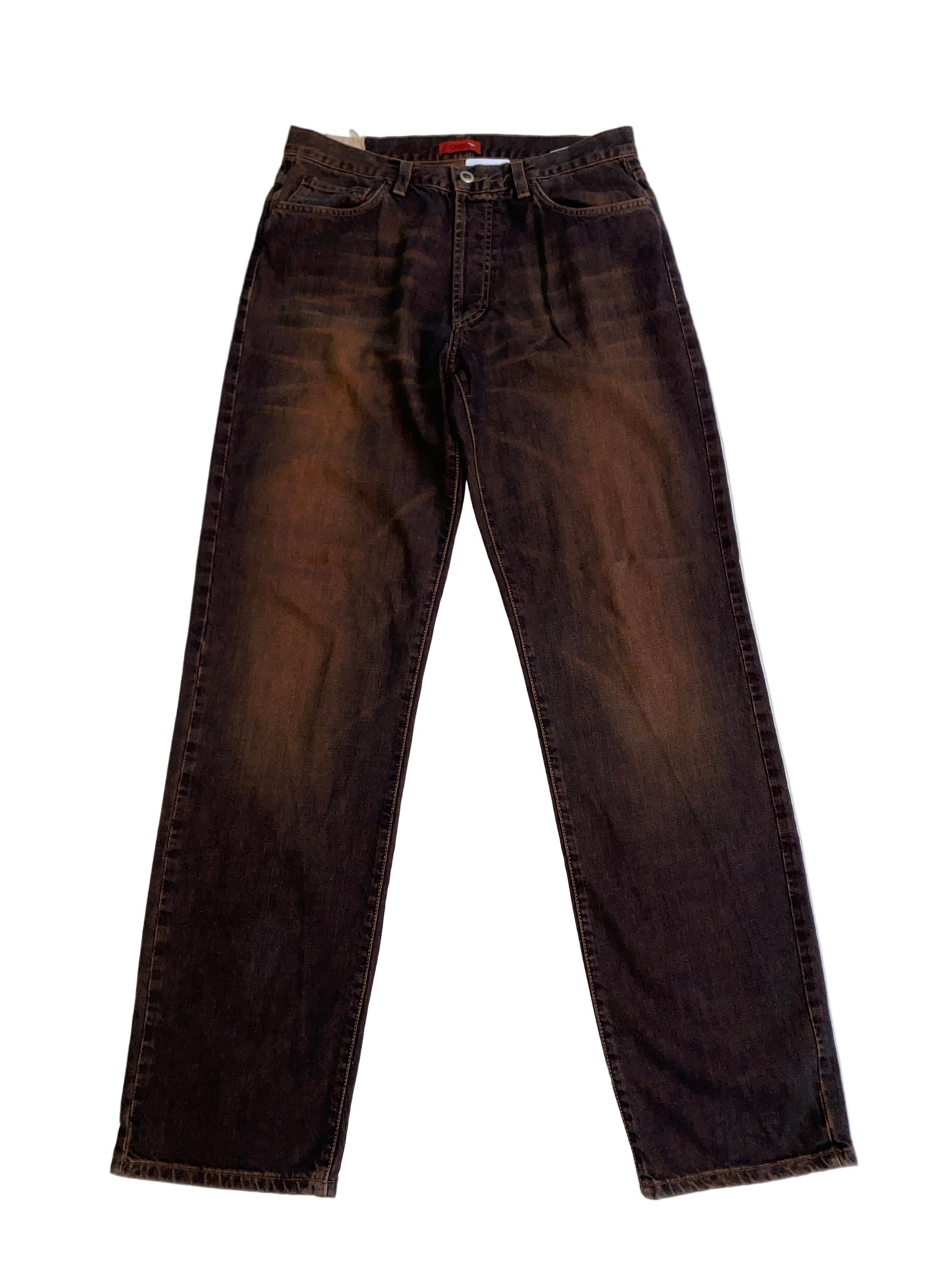 Vintage brown washed baggy jeans