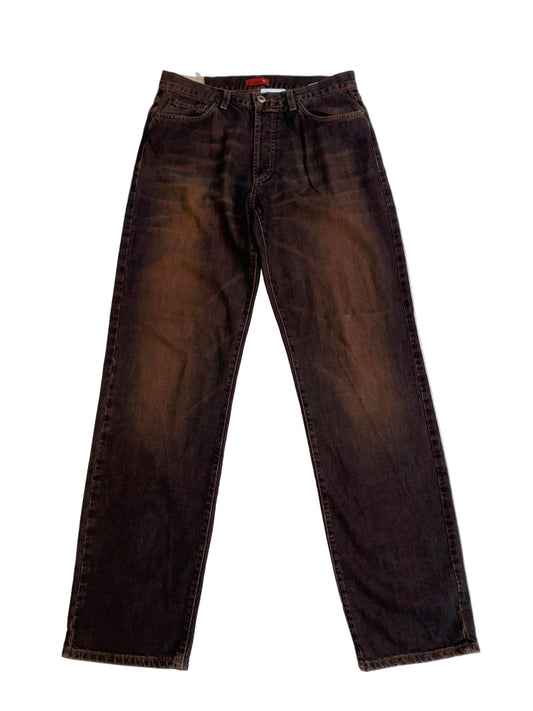 Vintage brown washed baggy jeans