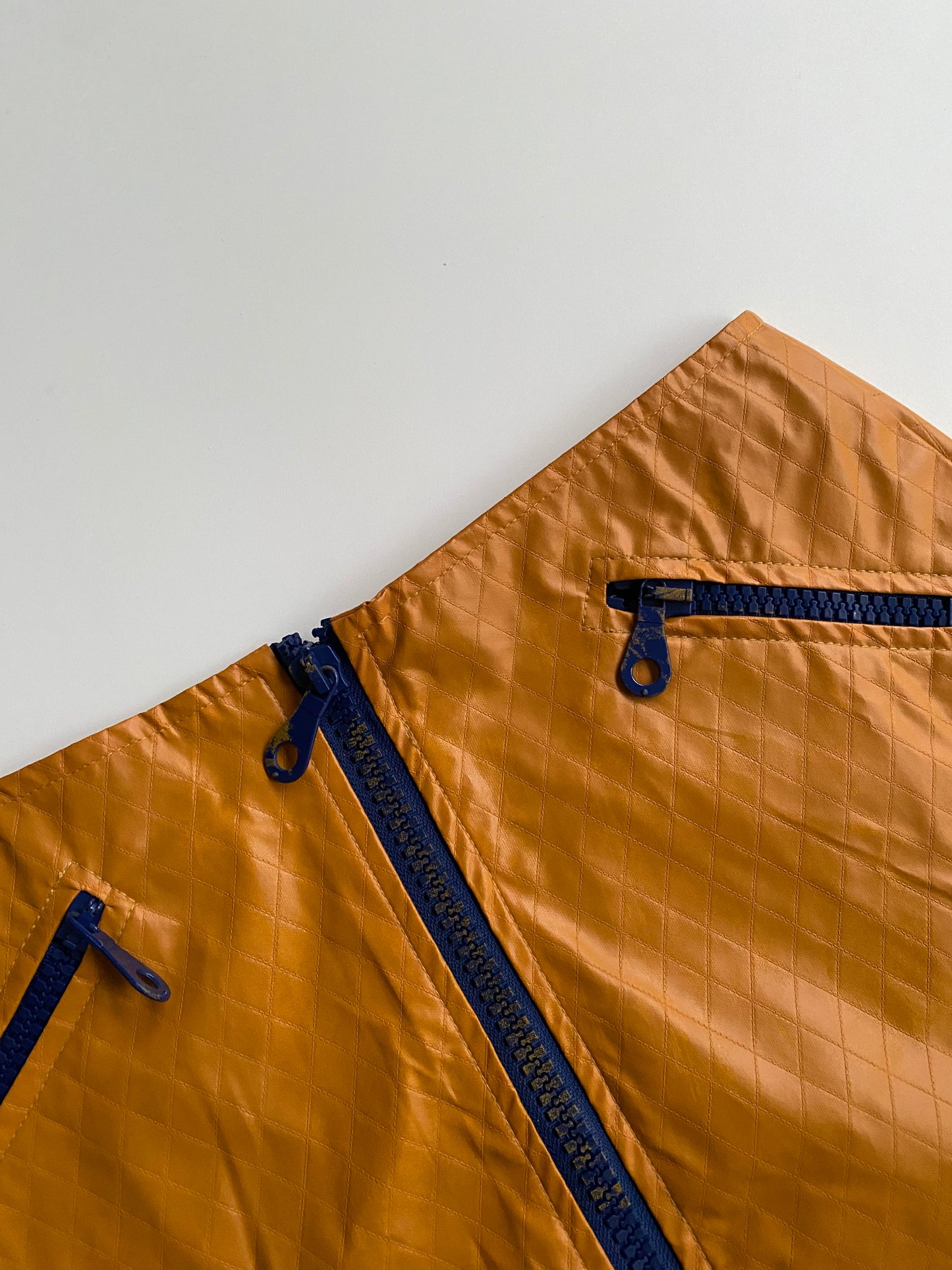 Bylot orange faux leather skirt
