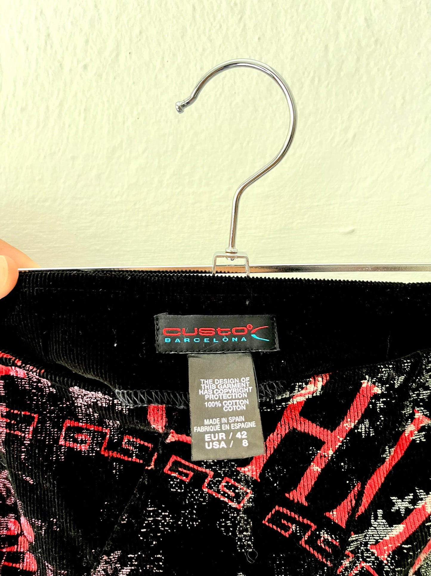 Custo Barcelona Asymmetrical Corduroy Skirt