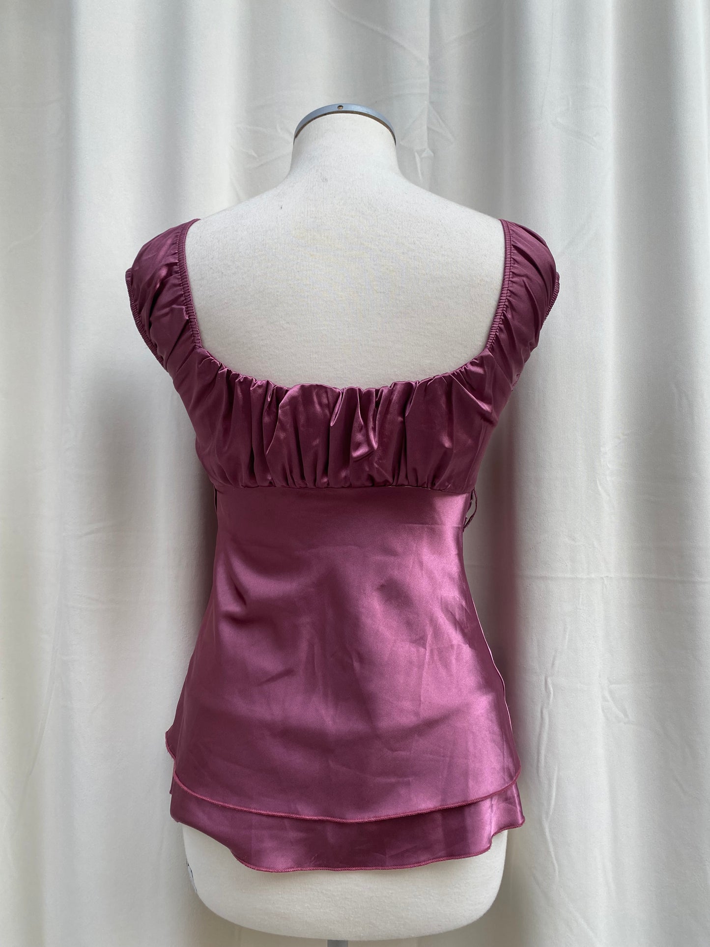 Vintage pink satin top