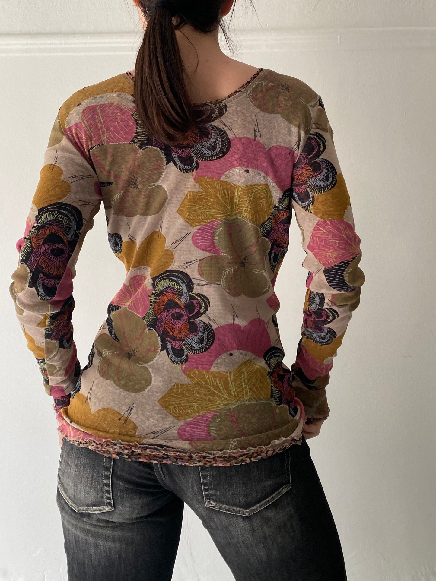 Vintage colourful reversible longsleeve