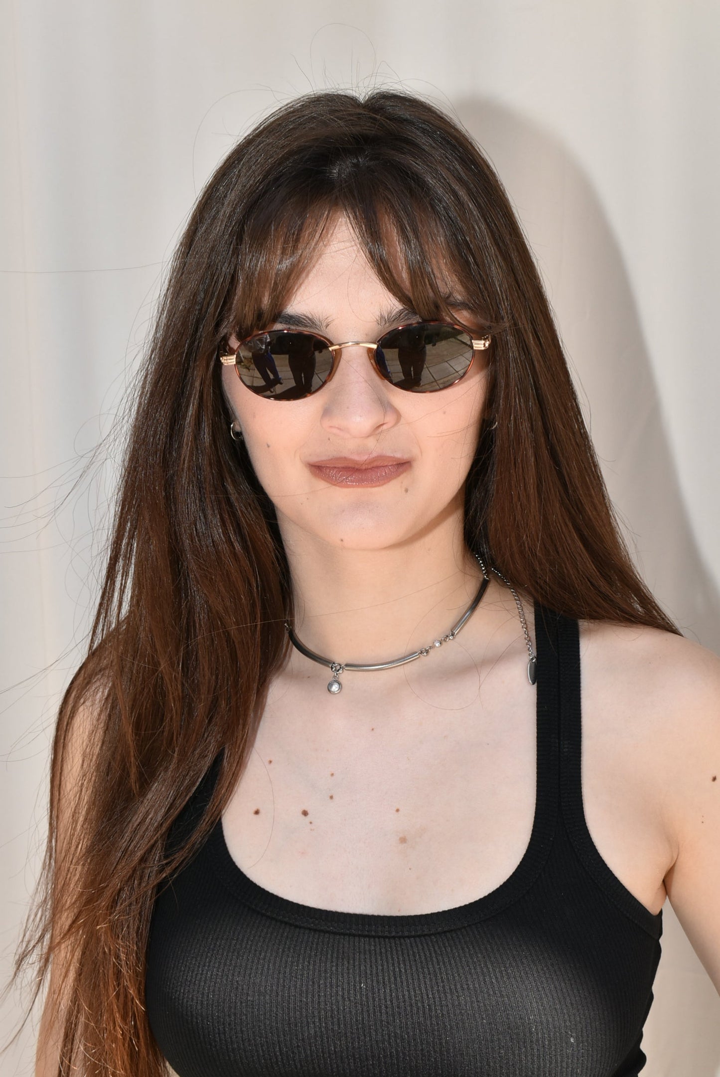 00s Oval Frame Sunglasses