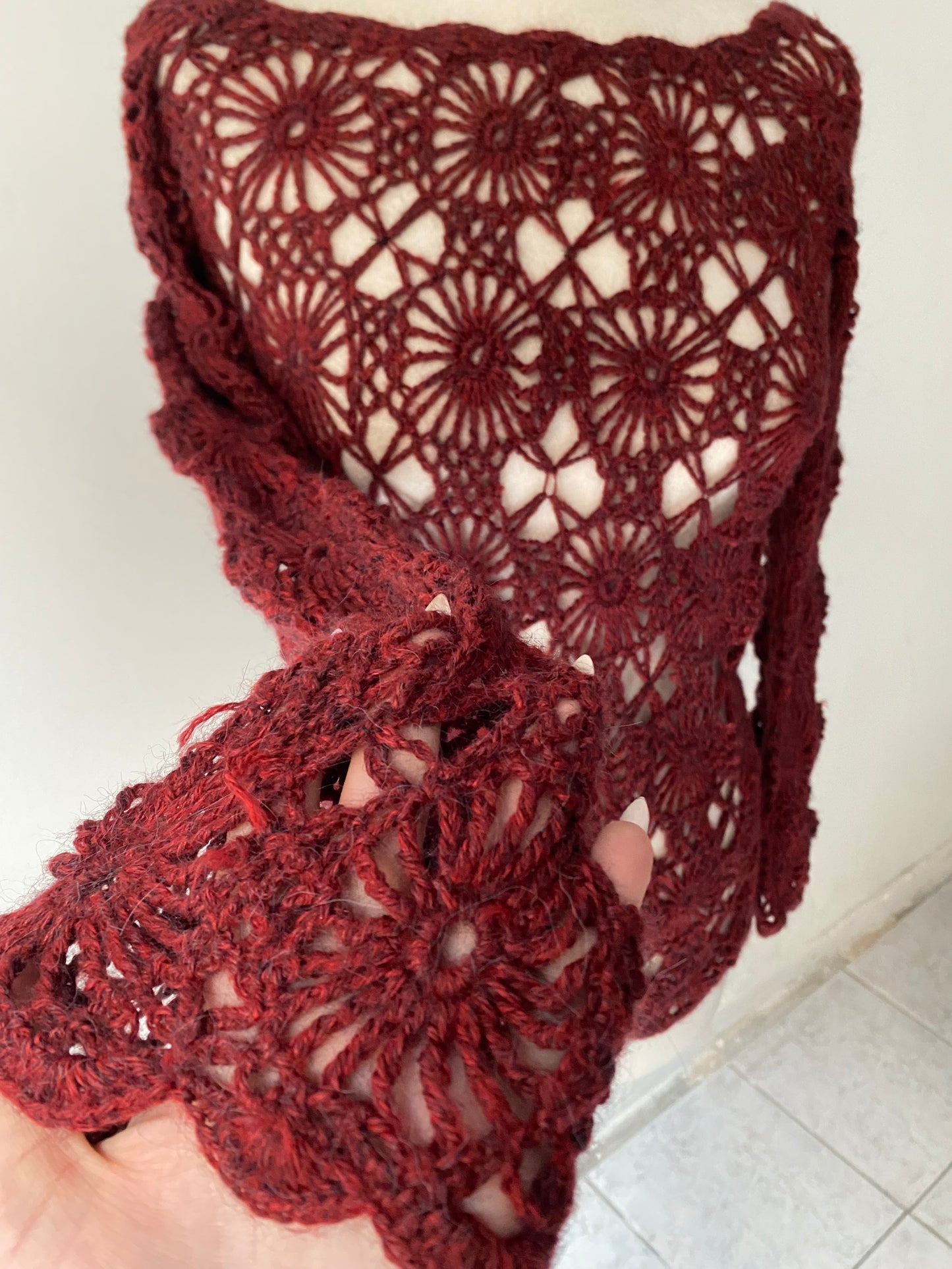 Vintage Alpaca Hand Made Top