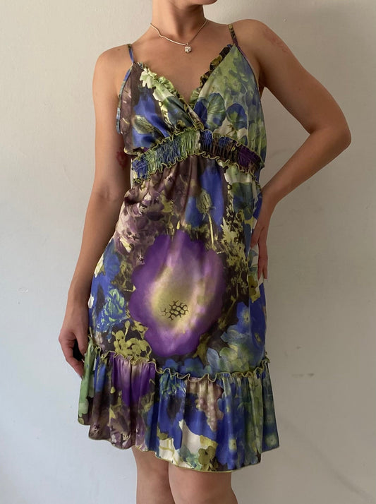 Vintage pattern mini dress
