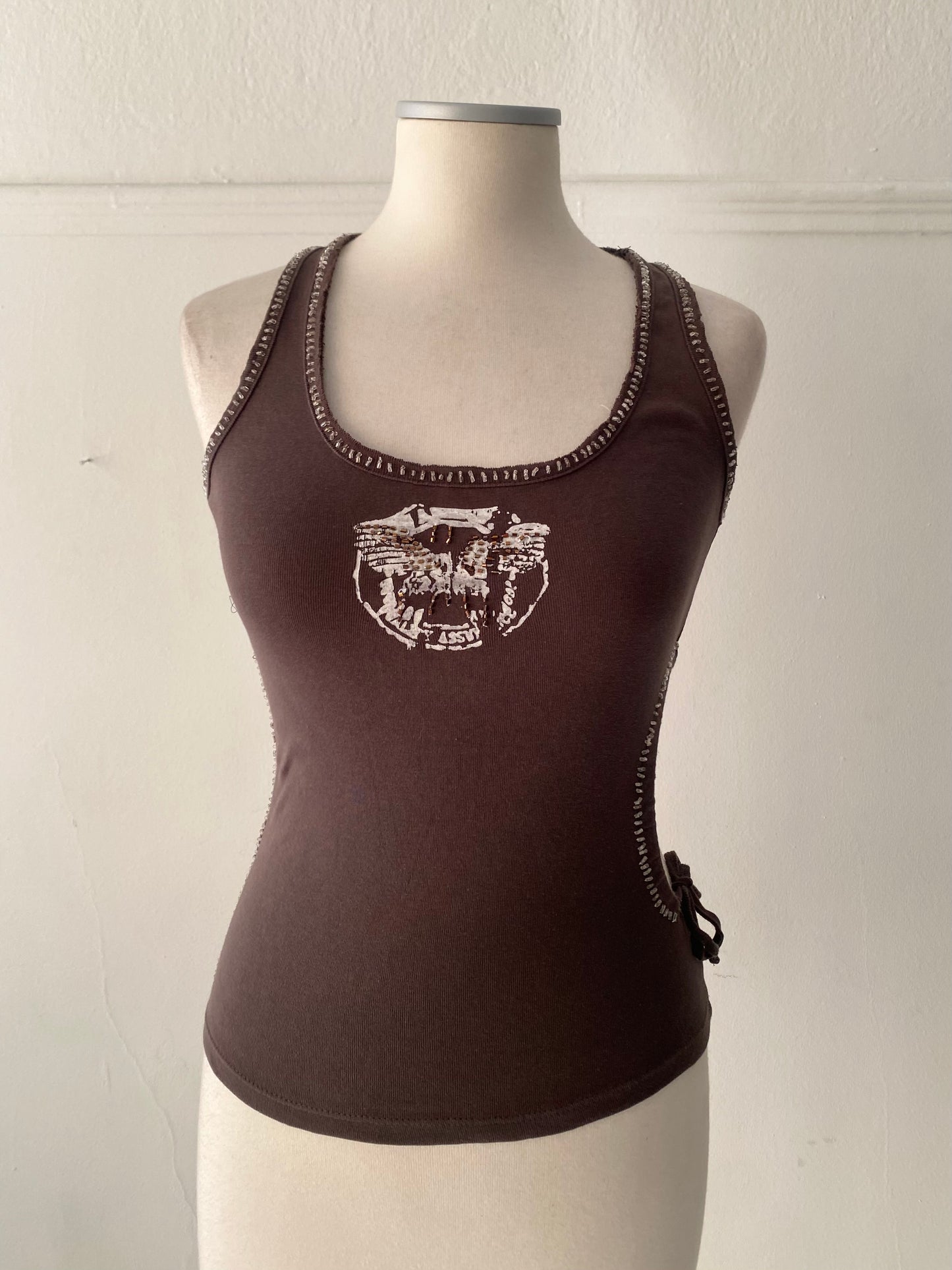 Y2K tank top with beads
