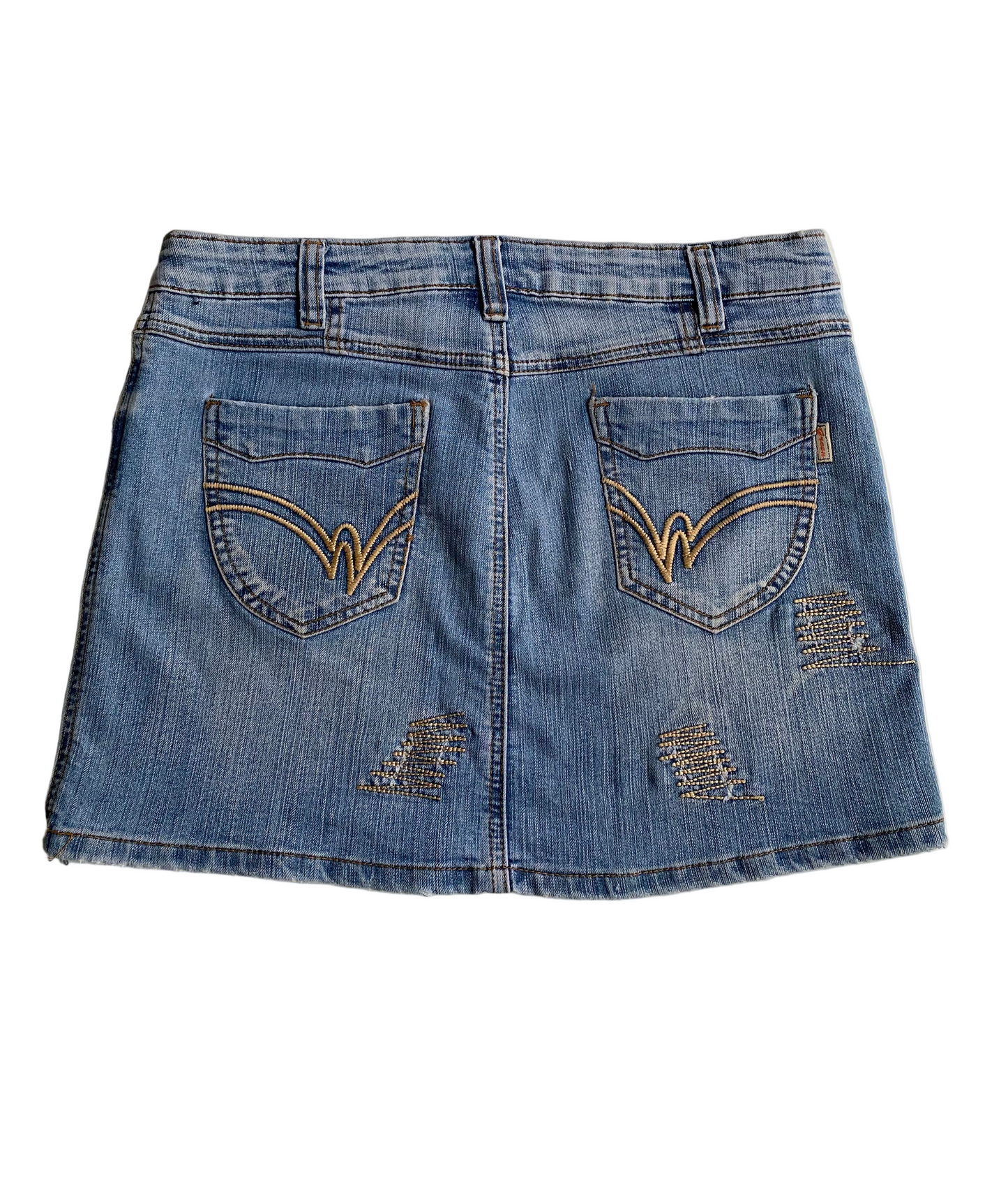 Y2k denim mini skirt