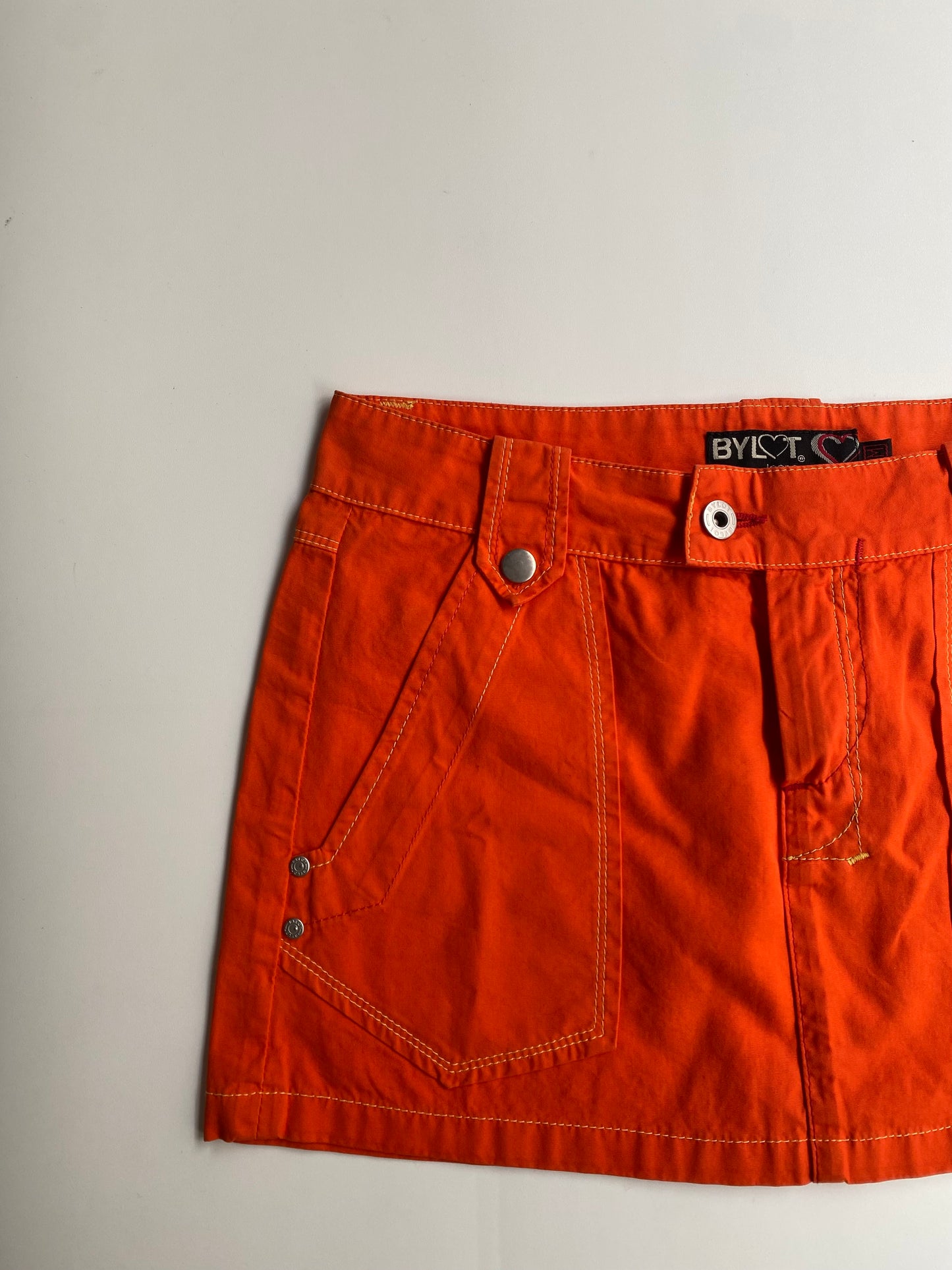 Deadstock Bylot orange mini skirt