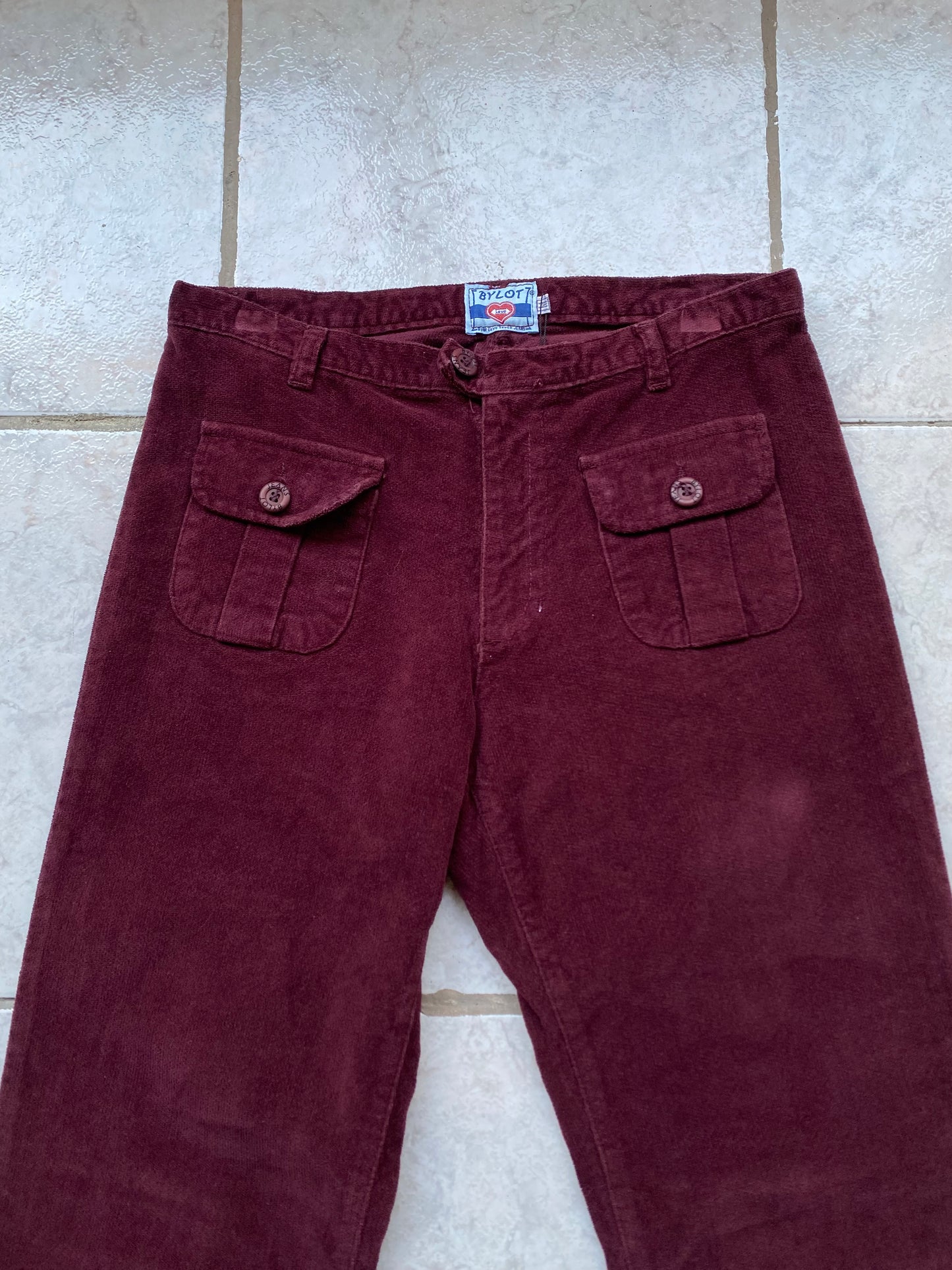 BYLOT corduroy burgundy pants