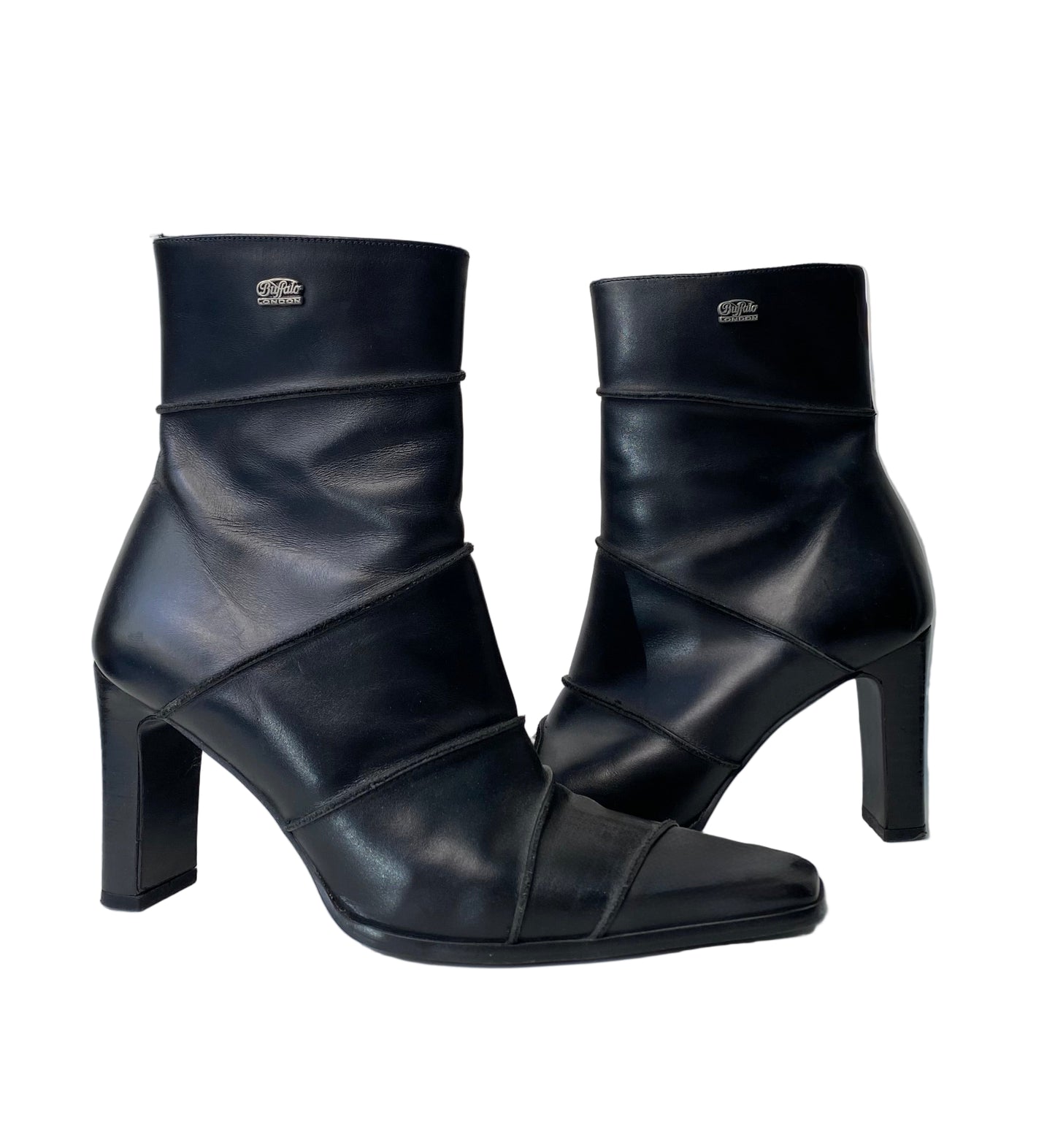Buffalo London Vintage Leather Ankle Boots